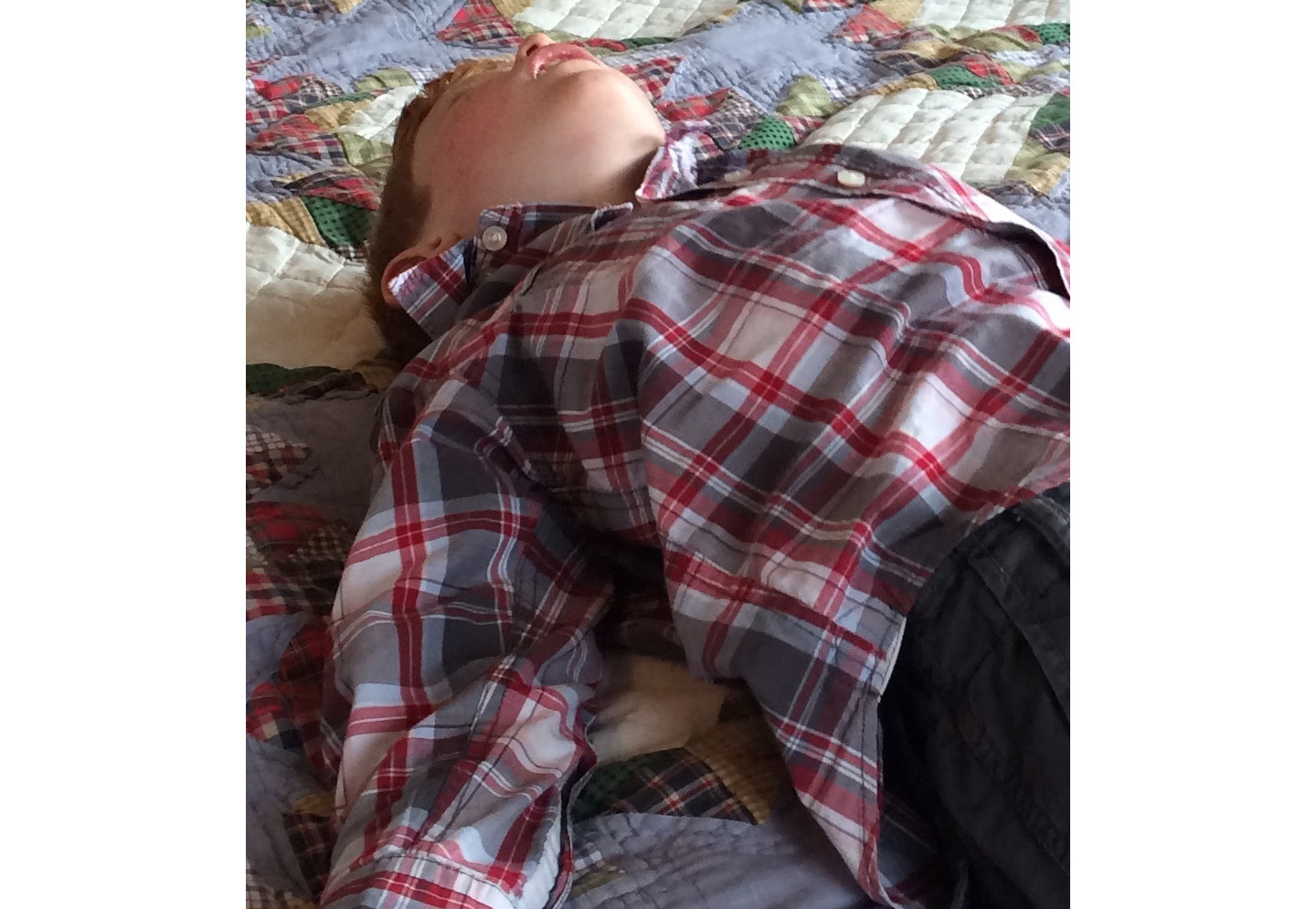 Sleeping child on Bed | scooms