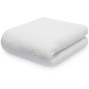 Egyptian cotton bath mat in white - pack shot. Scooms