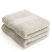 Pearl grey Egyptian cotton face cloth, packshot. Scooms