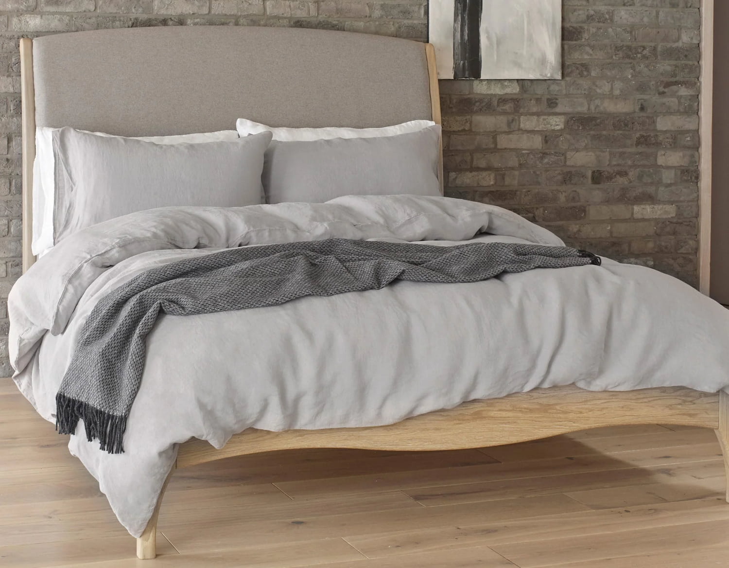 Double Linen Bedding Bundle - Calm Grey