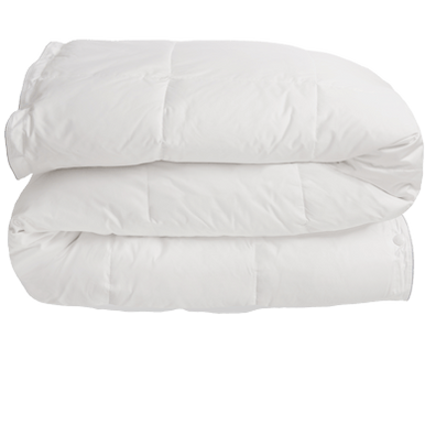 Folded Hungarian goose down duvet. Scooms