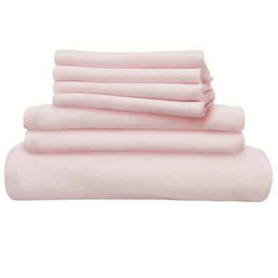 Pink linen bedding bundle. Scooms