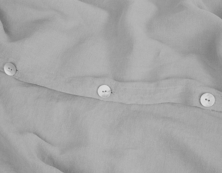Linen Pillowcase Pair in Calm Grey | scooms