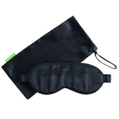 Black mulberry silk eye mask with matching silk bag. Scooms