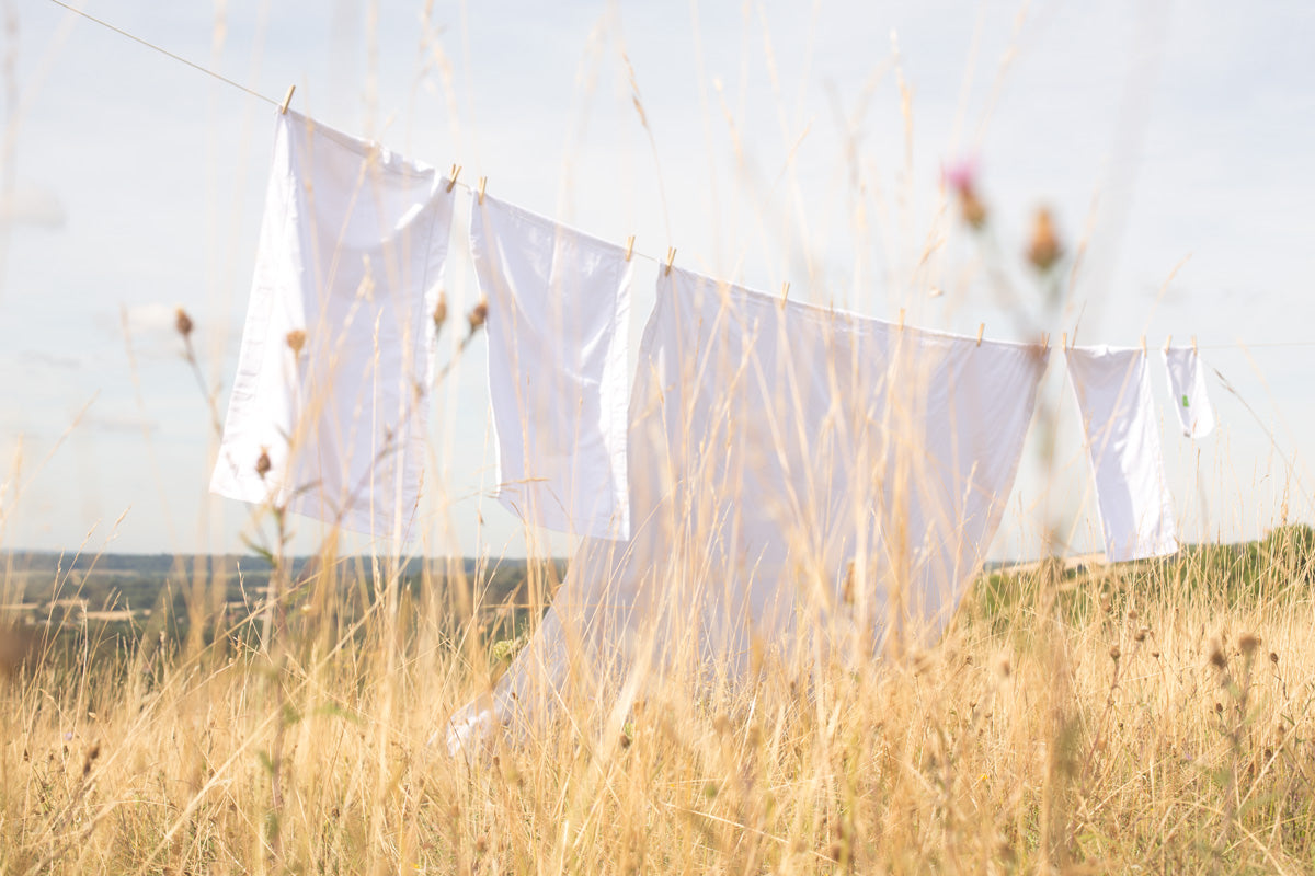 Egyptian Cotton Bed Linen on a Washing Line | Scooms
