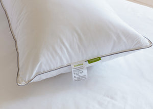 Close up of  Scooms Pillow Showing Care Labels | scooms