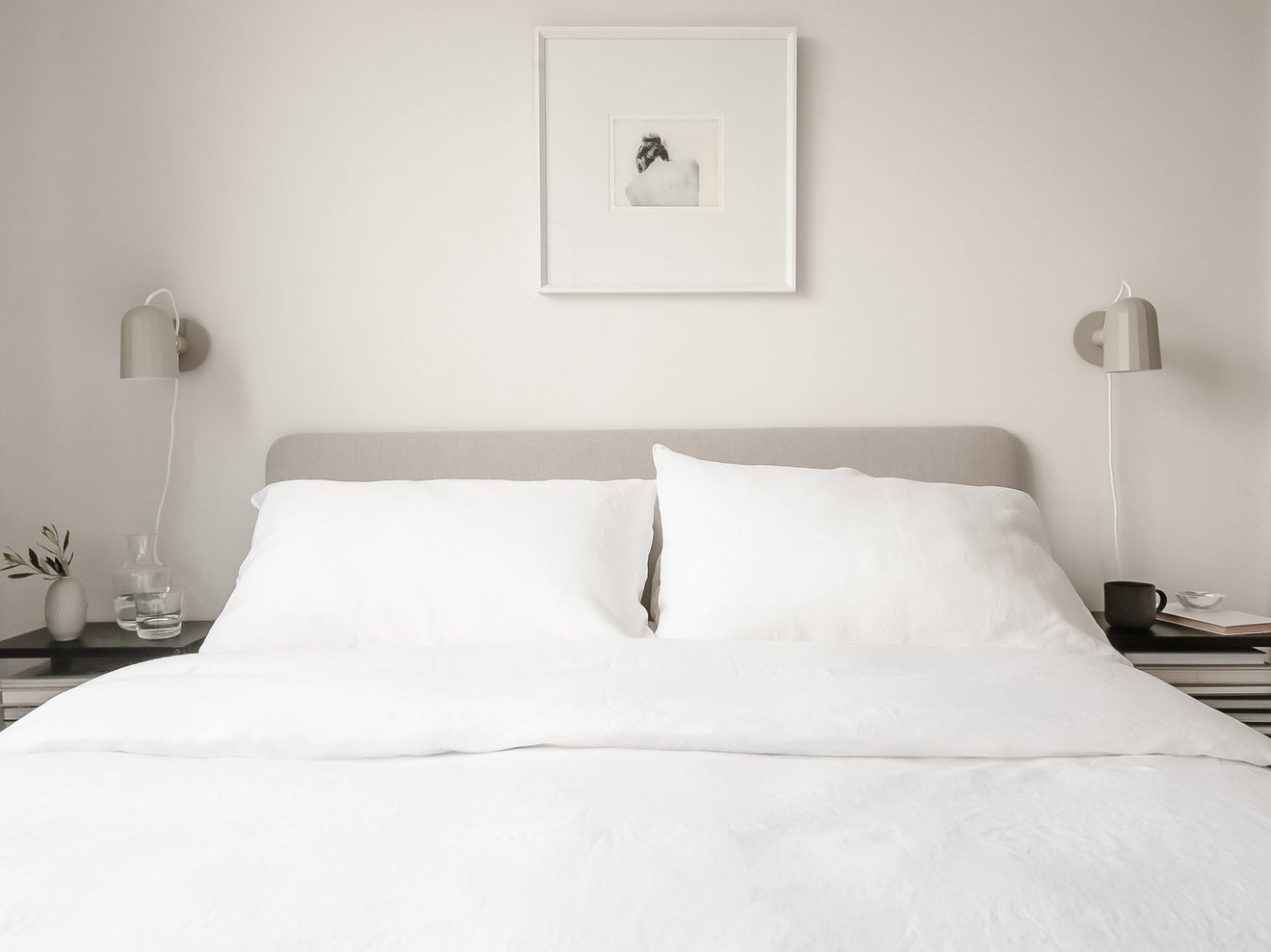 Turned Down Bed With White Sheets | scooms