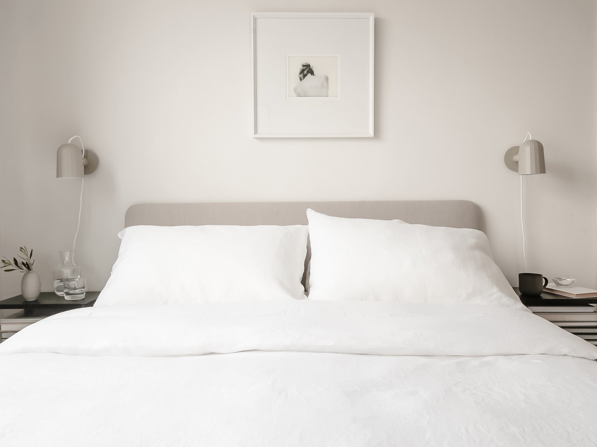 Turned Down Bed With White Sheets | scooms