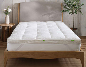 Hungarian Goose Down and Feather Mattress Topper on Bed | scooms