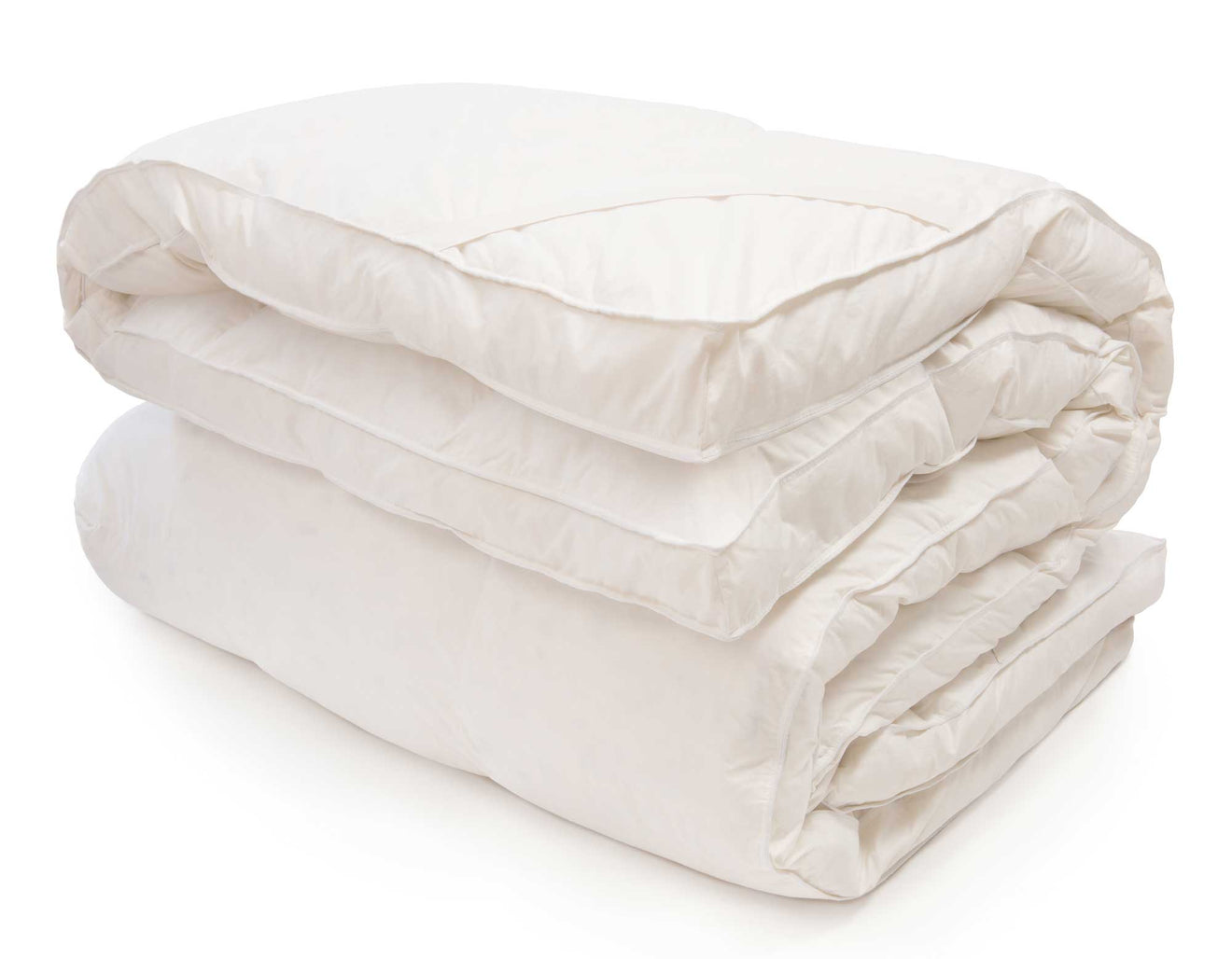 Folded goose down mattress topper