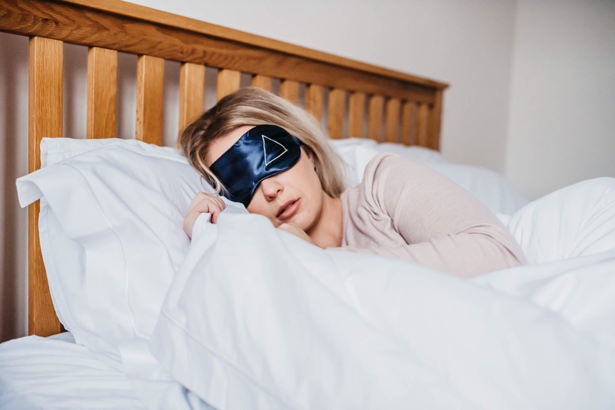 Person in Bed Sleeping with Eye Mask | Scooms
