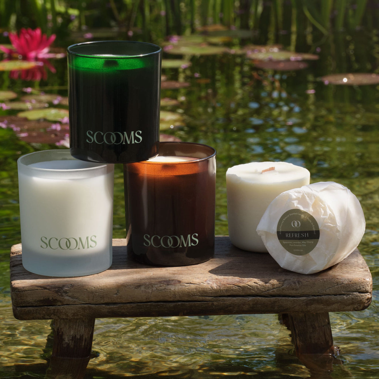 Refillable Natural Scented Candles in Glass Jars with refillable candles. | Scooms