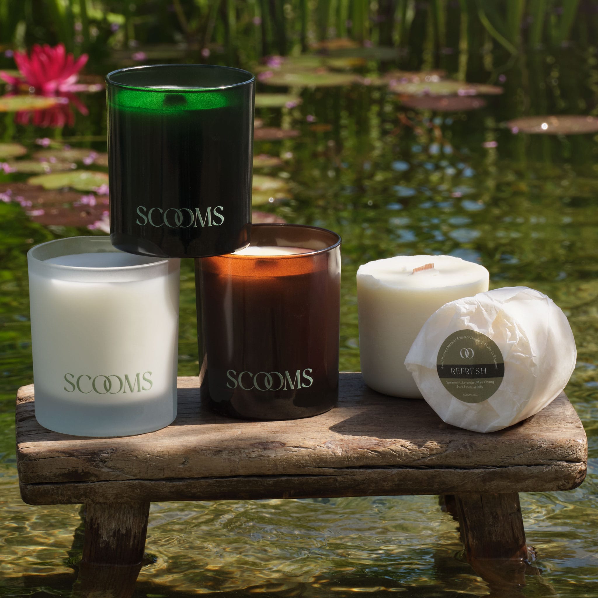 Refillable Natural Scented Candles in Glass Jars with refillable candles. | Scooms