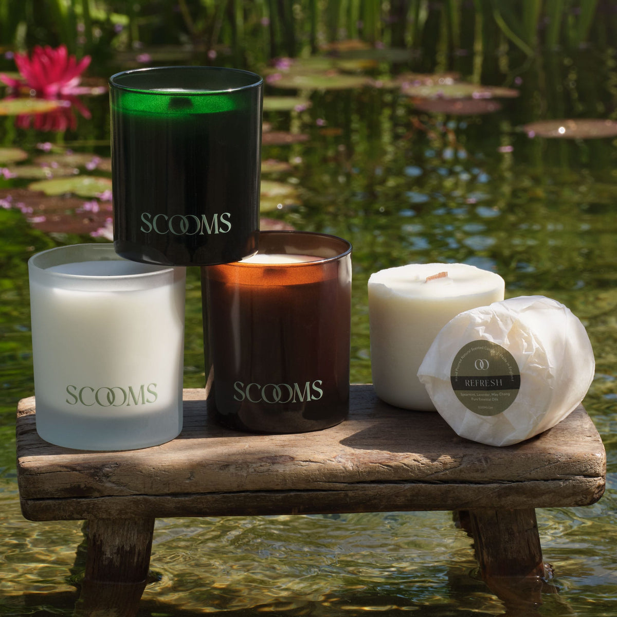 Refillable Natural Scented Candles in Glass Jars with refillable candles. | Scooms