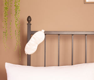 Silk Eye Mask on Bedstead | scooms