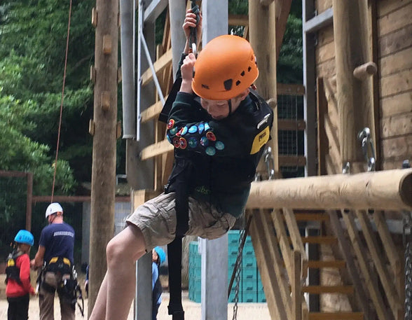 Scouts taking Part in a Rope Activity | Scooms