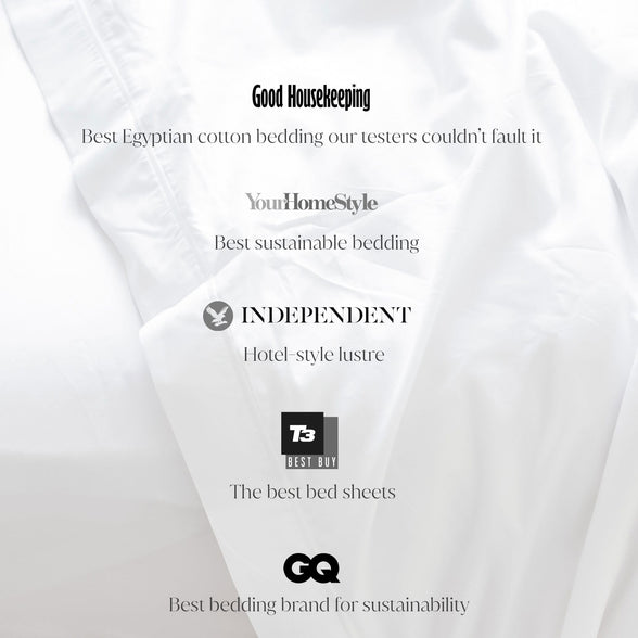 Best Egyptian cotton bedding with various awards. Scooms