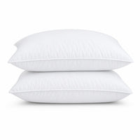 Cotton pillow protector pair on pillows | Scooms
