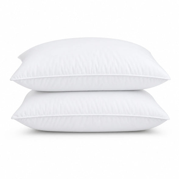 Cotton pillow protector pair on pillows | Scooms