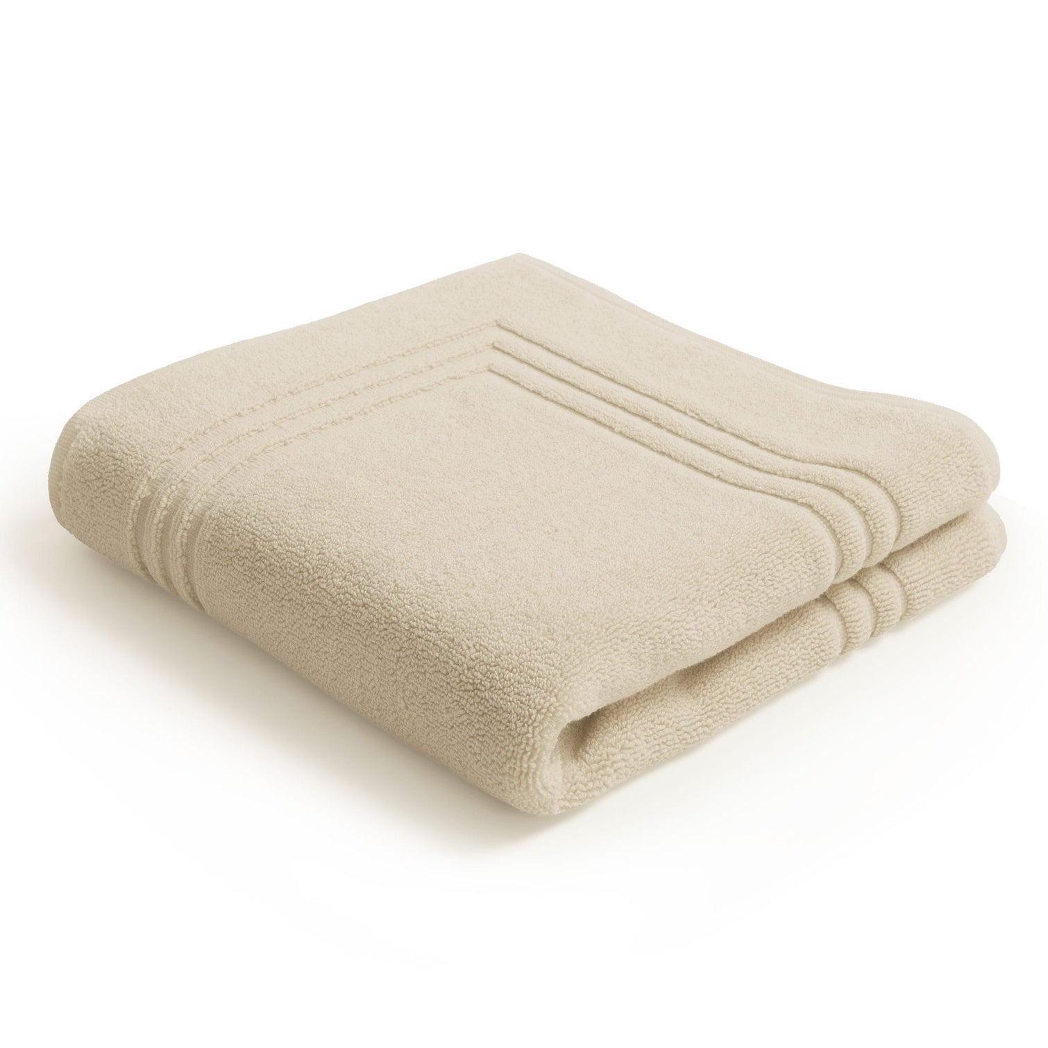 Folded Egyptian cotton natural bath mat | Scooms