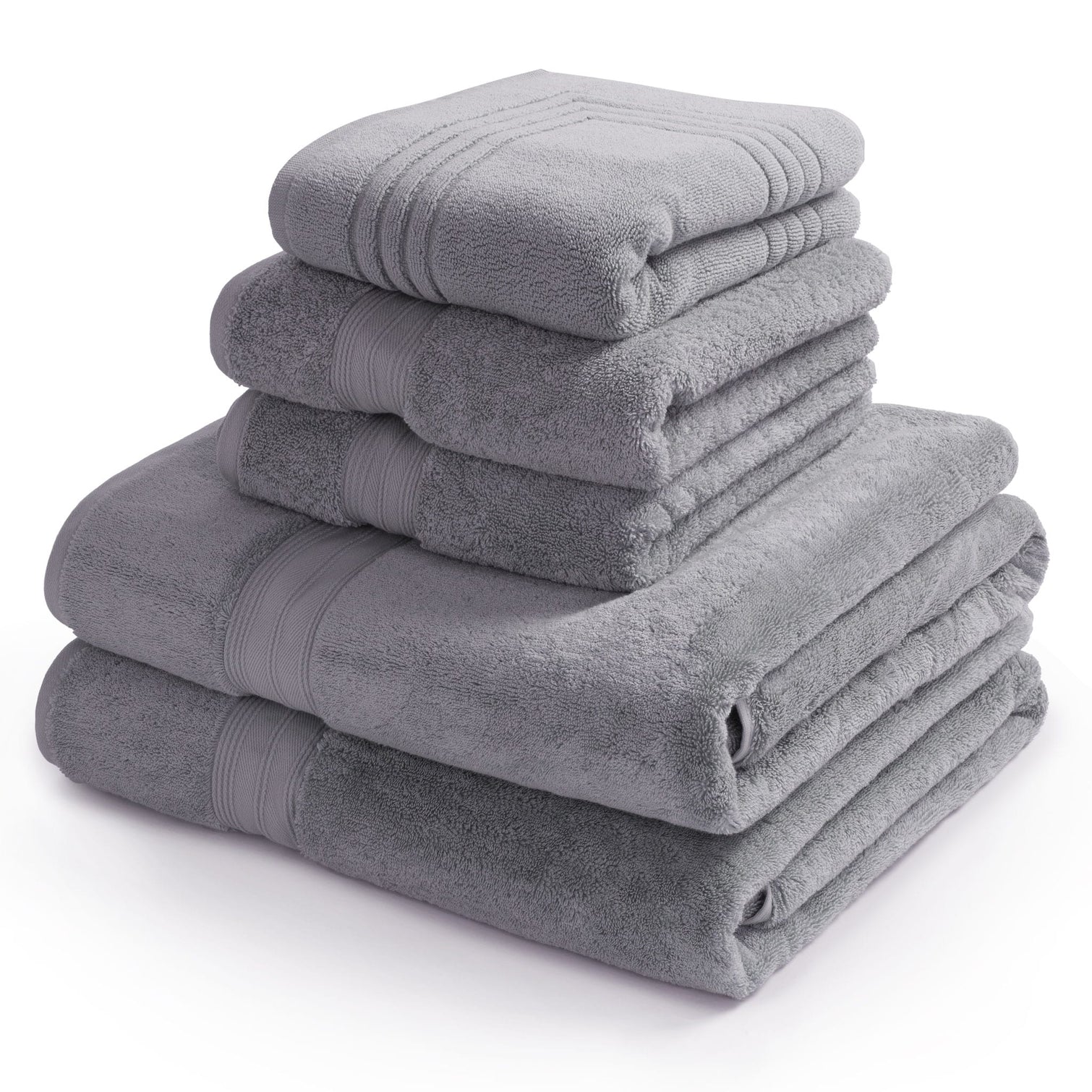 Silver grey Egyptian cotton bath sheet bundle. Scooms