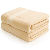 Egyptian cotton bath sheet in creme - packshot. Scooms
