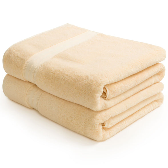 Egyptian cotton bath sheet pair in creme colour | Scooms