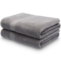 Egyptian cotton bath sheet in silver grey- packshot. Scooms