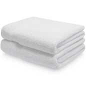 Egyptian cotton bath sheet in white - packshot. Scooms