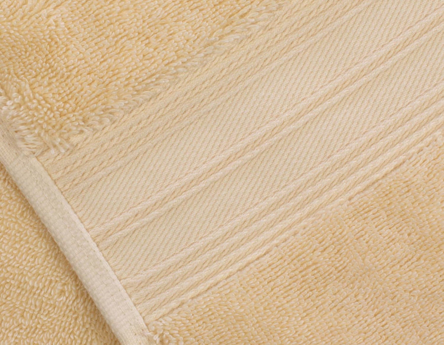 Cotton Bath Towel And Bath Sheet Bundles Tied With Scooms Ribbon in Creme