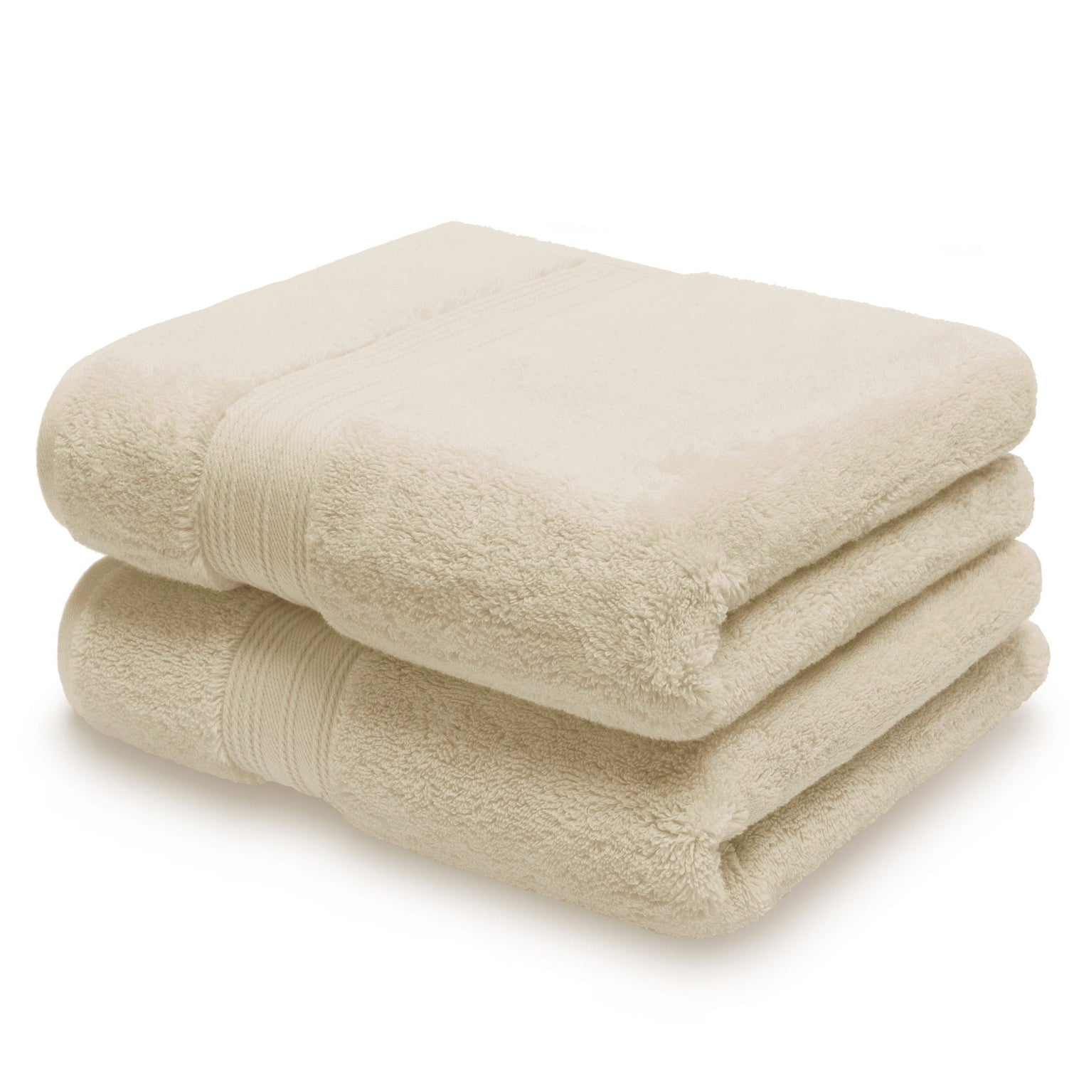 Folded pair of natural colour hand towels | Scooms