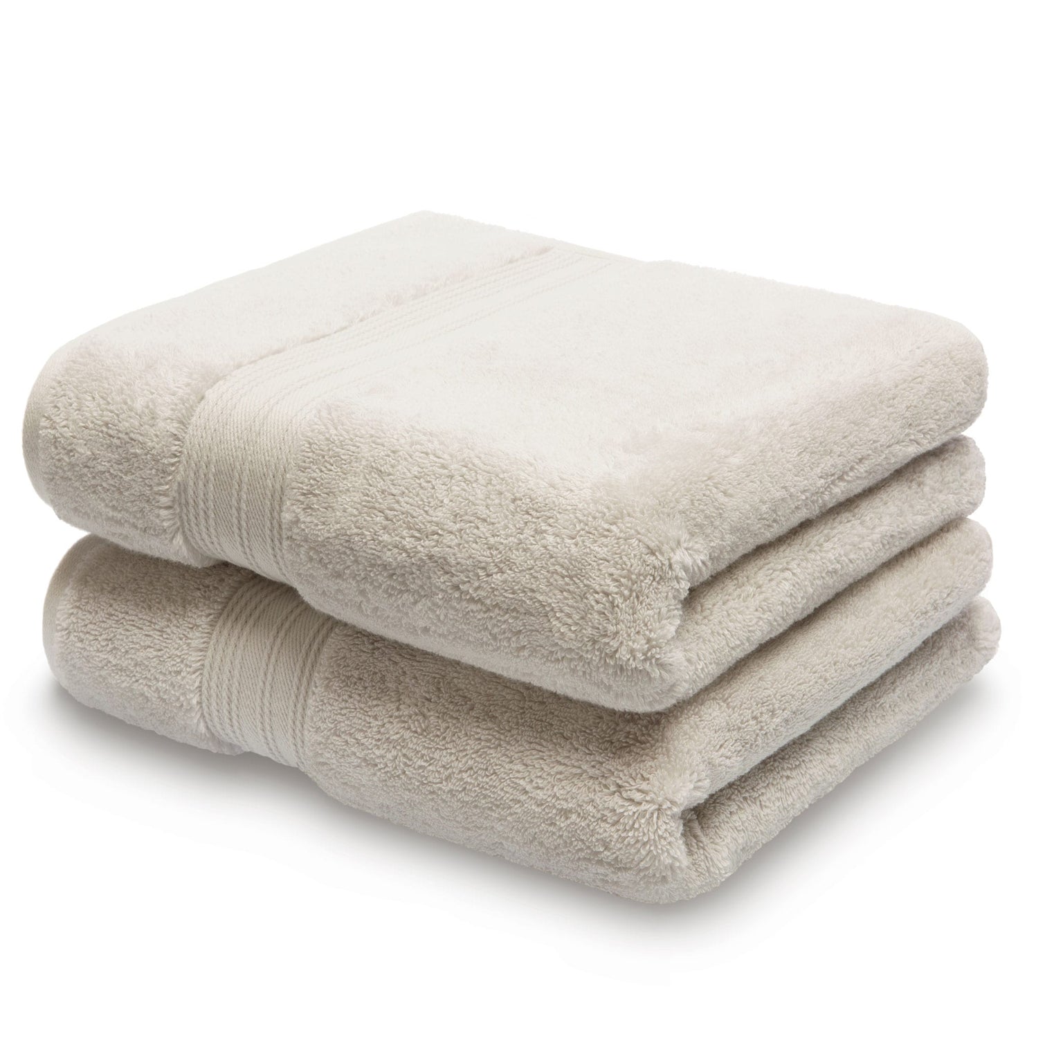 Pearl grey Egyptian cotton hand towel - pack shot. Scooms