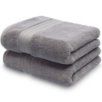 Silver grey Egyptian cotton hand towel - pack shot. Scooms