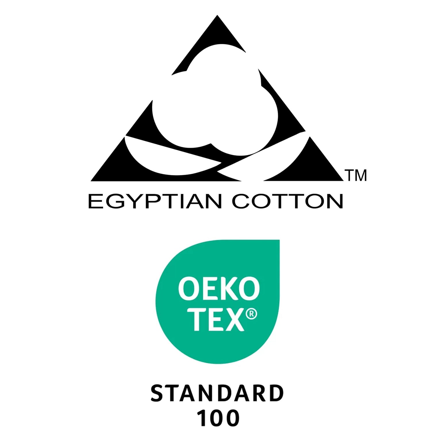 Egyptian and Oeko Tex certification logos, Scooms