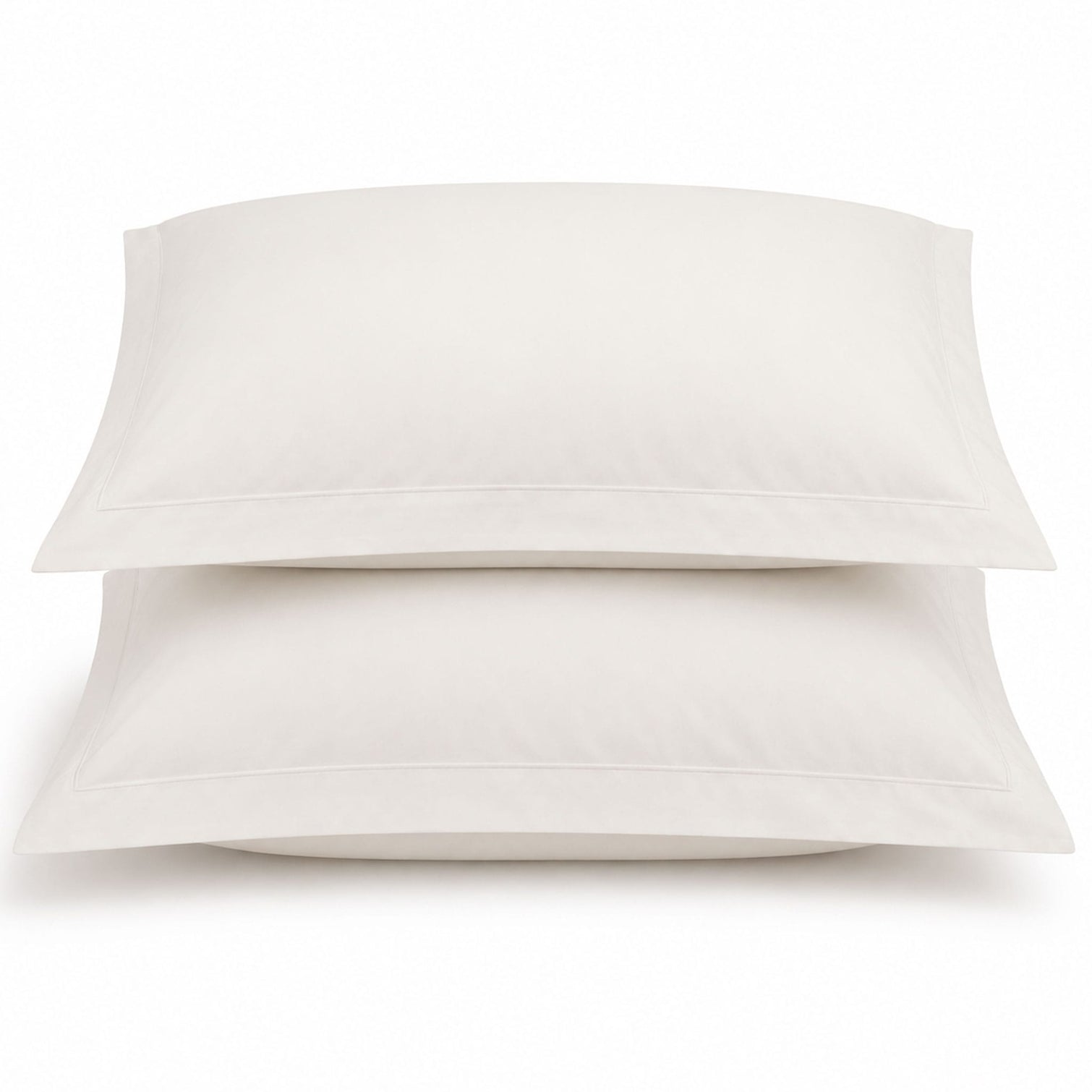 Pair of Pillows in white Egyptian cotton square pillowcases | Scooms