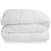Goose down duvet folded on a white background. | Scooms