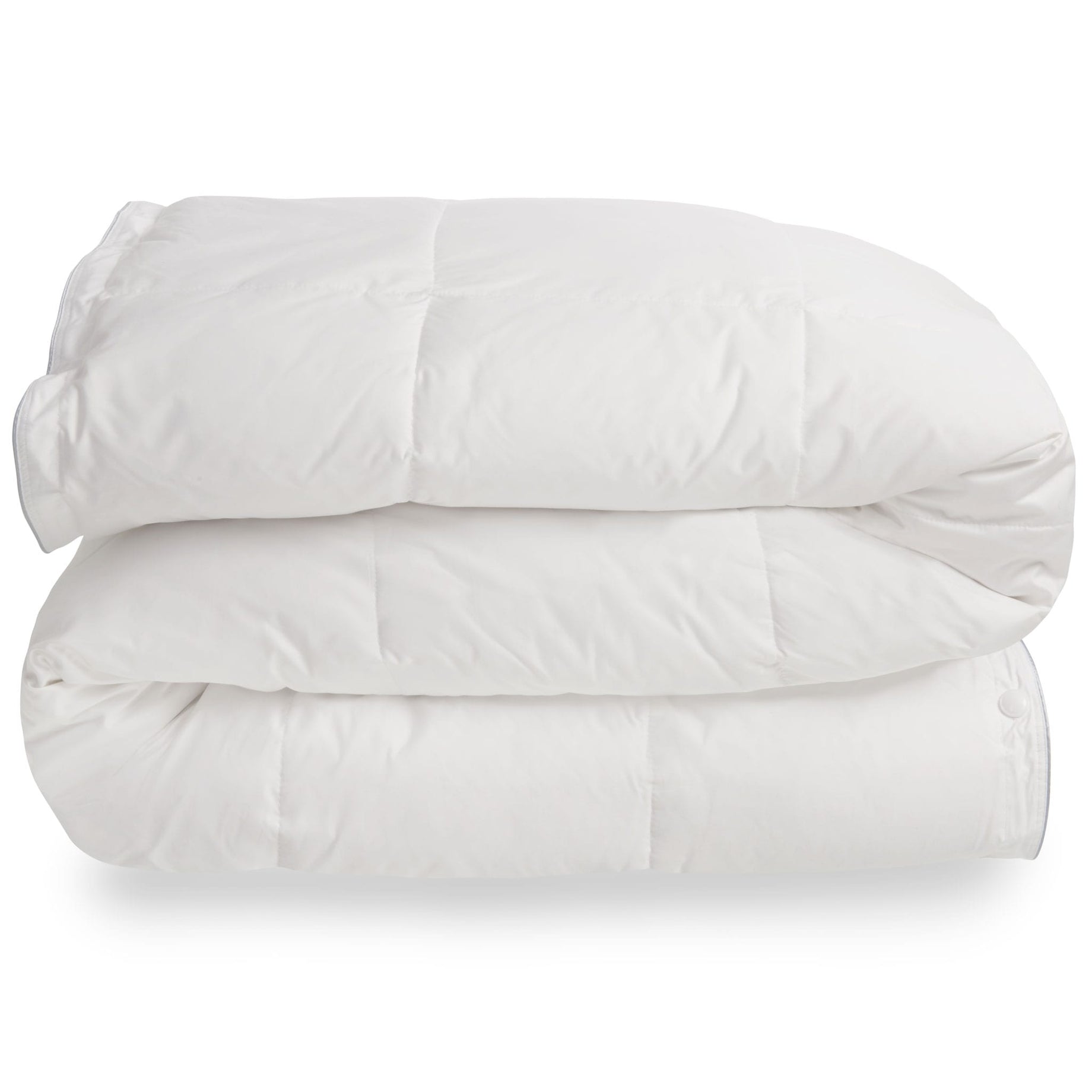 Goose down duvet folded on a white background. Scooms