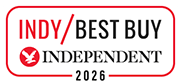 Indy Best Buy Independent 2026 logo with a badge design for Scooms towels