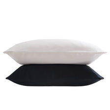 Ivory and black silk pillowcases