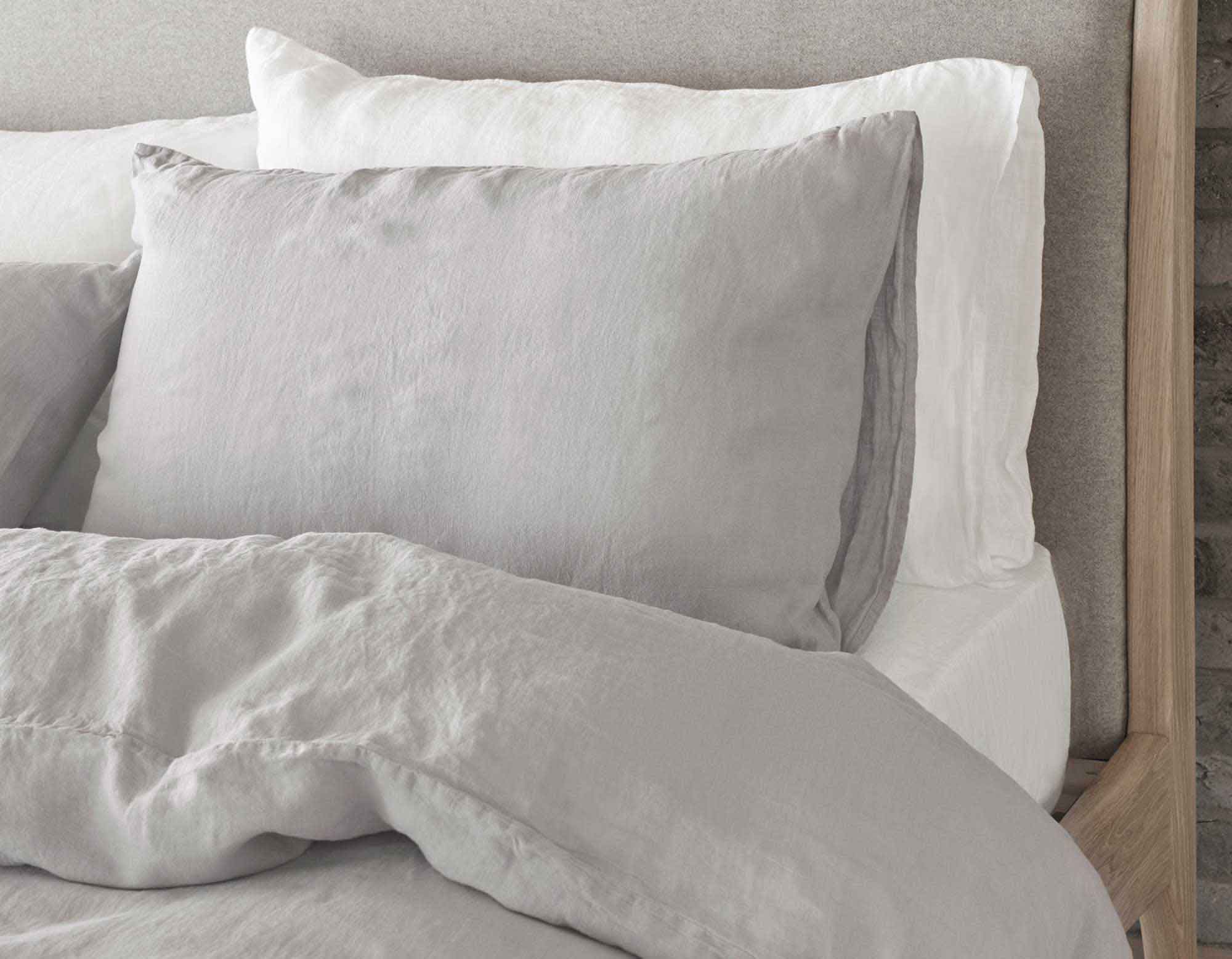 Standard Linen Pillowcase Pair Calm Grey scooms