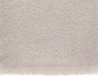 Mohair throw taupe colour with fringe
