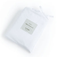 Scooms pair of white jersey cotton pillow protectors in a cotton bag 