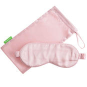 Pink Mulberry silk eye mask with matching pink silk bag. Scooms