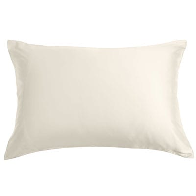 White silk pillowcase. Scooms
