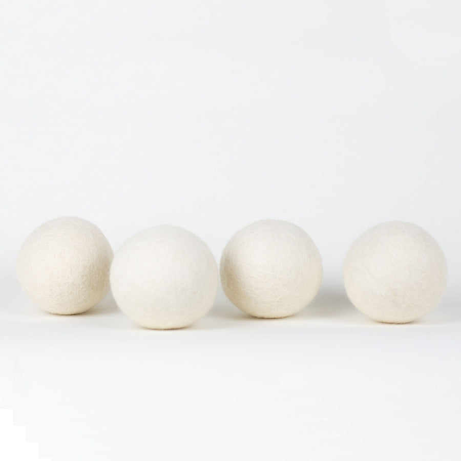 Wool dryer balls in a tumble dryer. Scooms