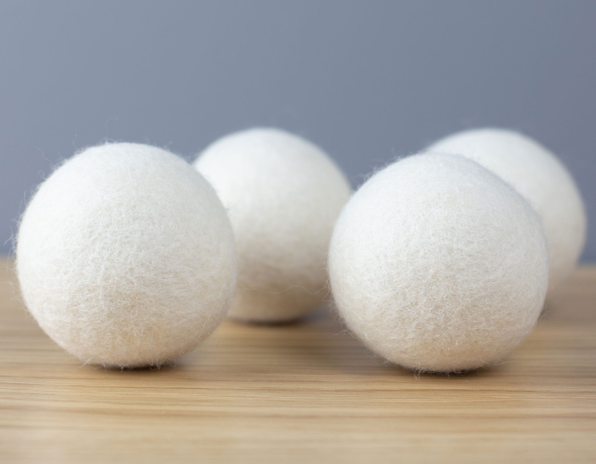 4 natural wool tumble dryer balls