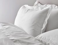 White Egyptian Cotton Pillowcases Showing Oxford Border Detail | scooms